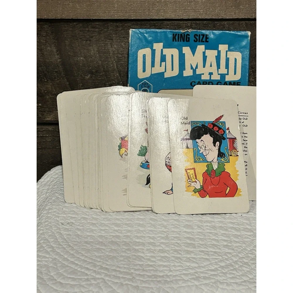 Vtg OLD MAID CIRCUS Card Game King‎ Size #3292 Edu-Cards 1973 100% All Matched
